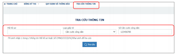 Tra cứu thông tin dự thi TOEIC Online